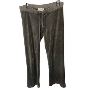 Juicy Couture Womens Olive Green Velour Drawstring Pants S